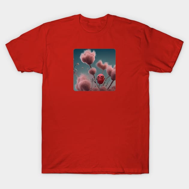 A.I. Generated Alien Flower with Robotic Pollinator T-Shirt by Eugene and Jonnie Tee's